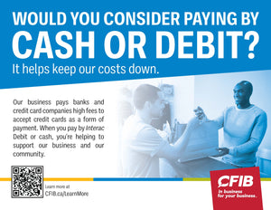 WOULD YOU CONSIDER PAYING BY CASH OR DEBIT? - LARGE