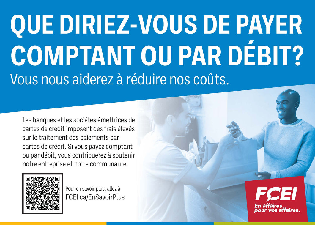 QUE DIRIEZ-VOUS DE PAYER COMPTANT OU PAR DÉBIT ? - PETIT FORMAT